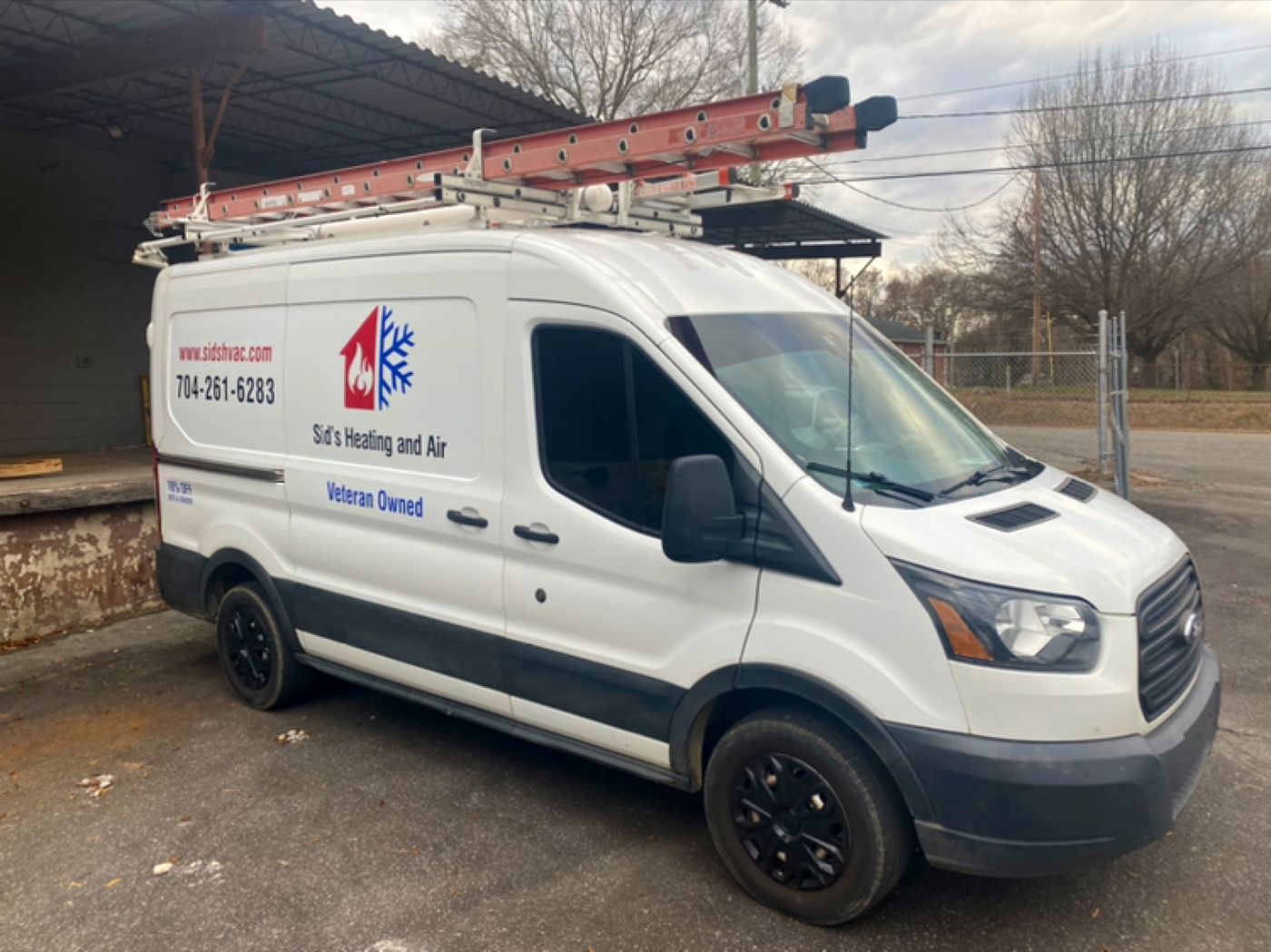 Sid's Heating and Air service van, veteran owned